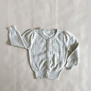 Jamie Kay Pointelle Cardigan 1Y VGUC Oatmeal Marle